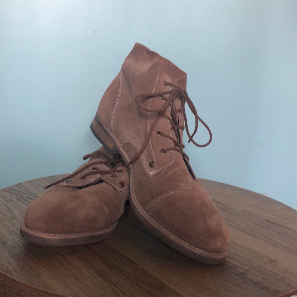 Tan casual booties